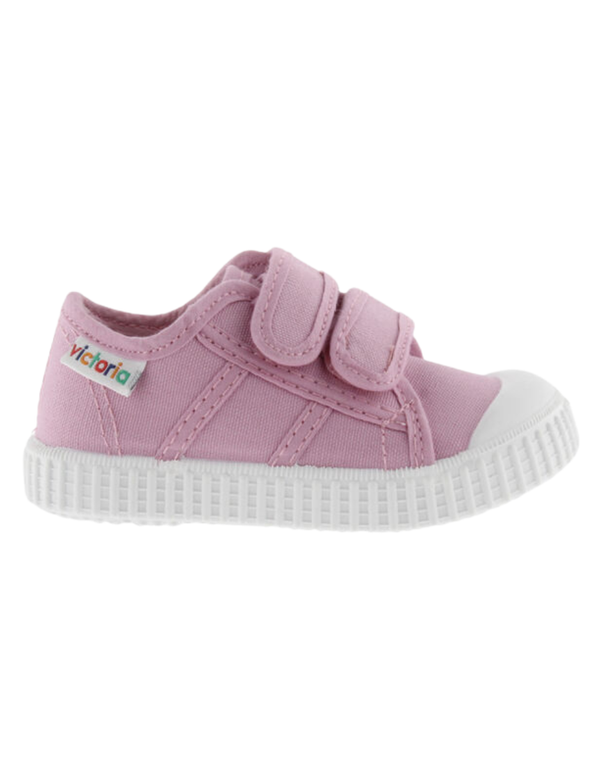 Zapato Victoria Petalos de Lona con Dos Velcros para Niña