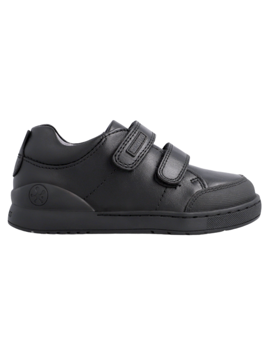 Zapato Biomecanics Escolar Puntera Con Velcro Negros para Niño