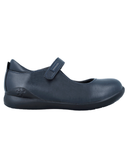 Zapato Biomecanics Escolar Piel Con Velcro Marino para Niña