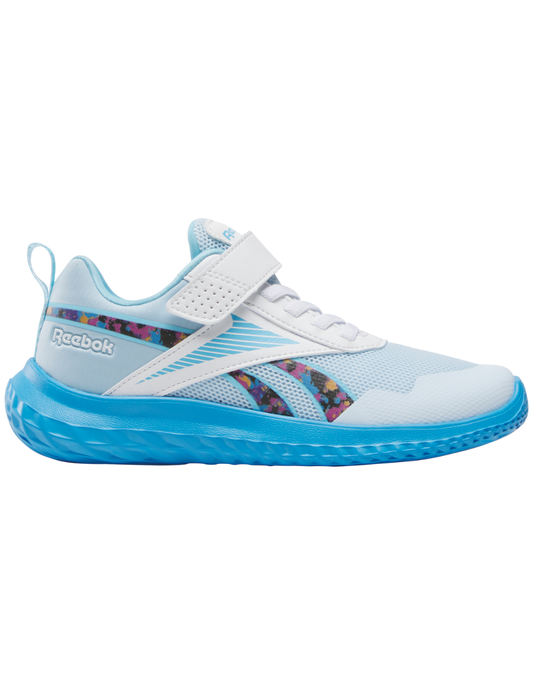 Tenis Reebok Rush Runner 5 Elastic Lace & Top Strap Blancos para Niño