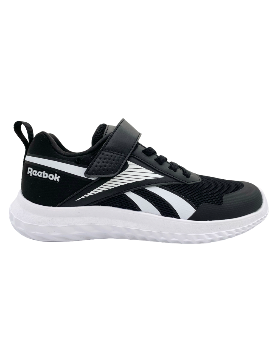 Tenis Reebok Rush Runner 5 Elastic Lace & Top Strap Negros para Niño