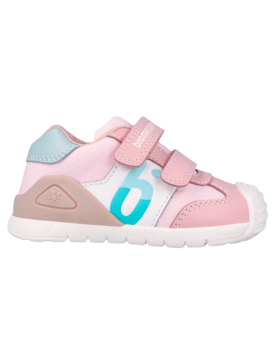 Zapato Biomecanics Rosa Velcro Doble B para Bebé