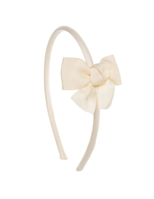 Diadema Siena Nata Con Lazo Pequeño Grosgrain para Bebé