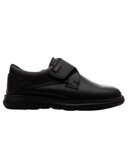 Zapato Coqueta Escolar Basico Con Velcro Negros para Niño