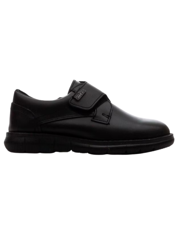Zapato Audaz Escolar Basico Con Velcro Negros para Niño