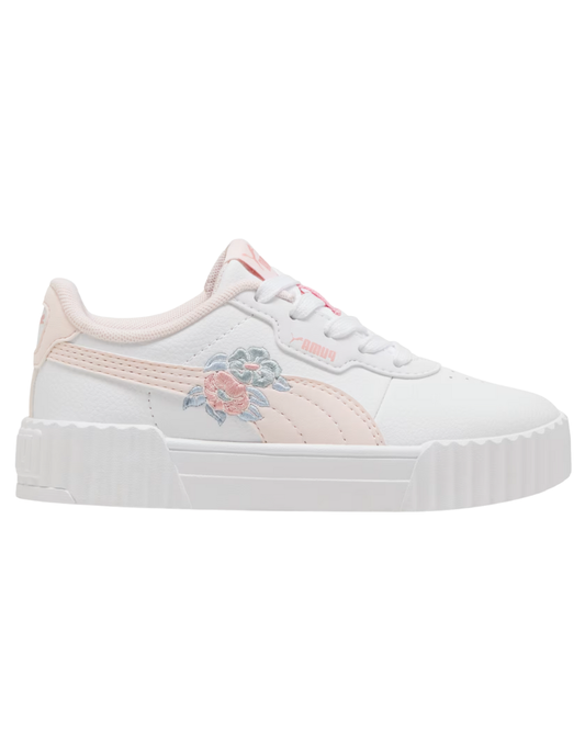 Tenis Puma Carina 3 Floral Ps Blancos para Niña