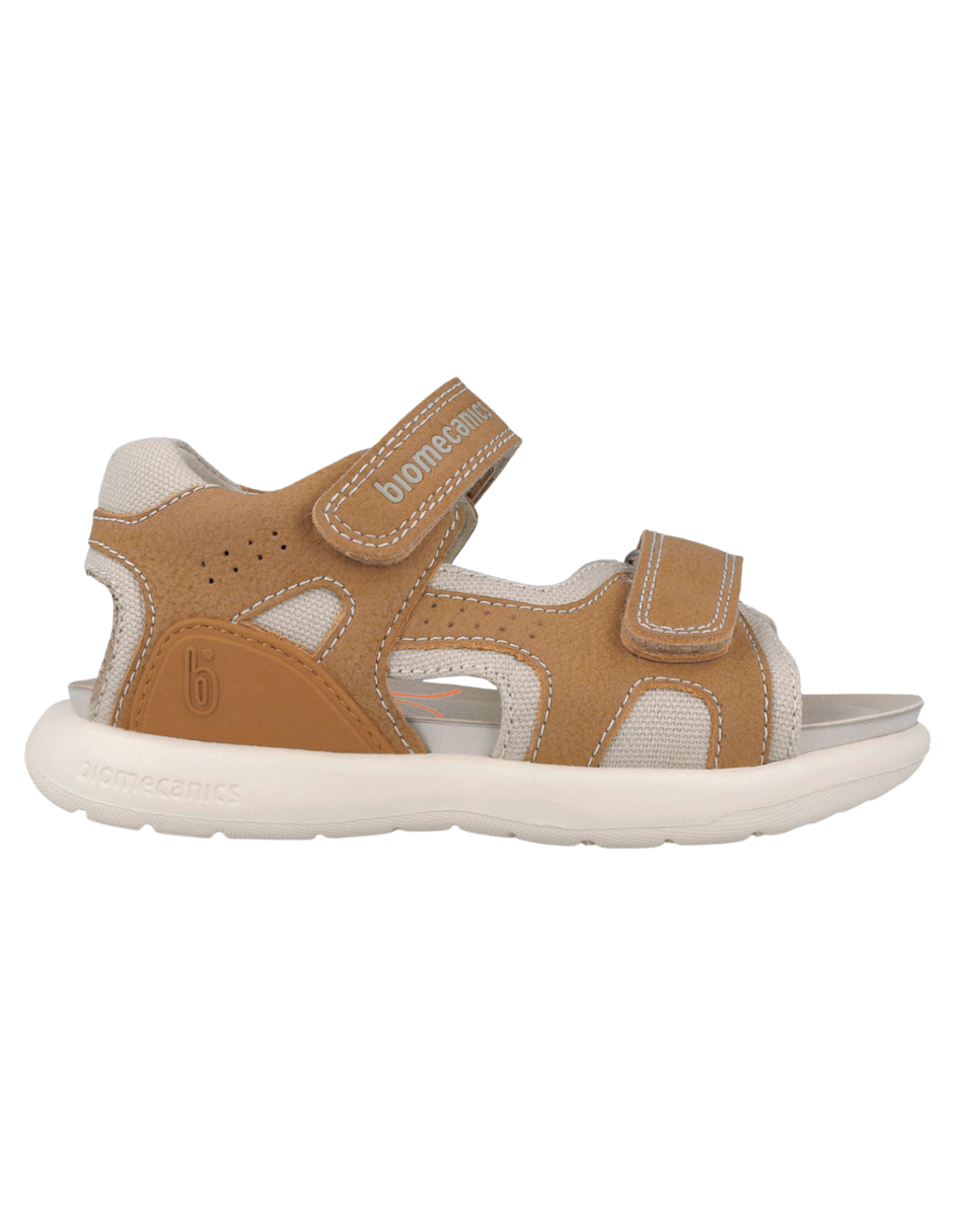 Sandalia Biomecanics Natural Descubierta con Velcros para Niño