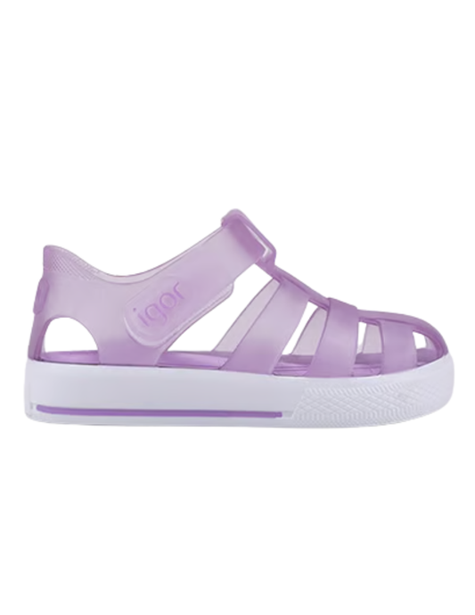 Sandalia Igor Tiras Con Velcro Lilas para Niña