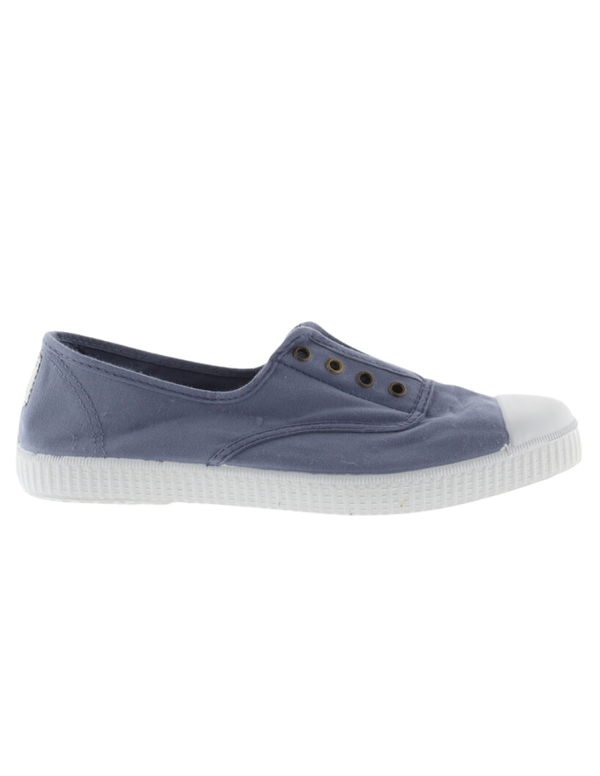 Zapato Victoria Inglesa Lona Tintada Azules para Niños(Unisex)