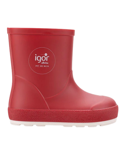 Bota Igor Baja Lluvia Rojos para Niños(Unisex)