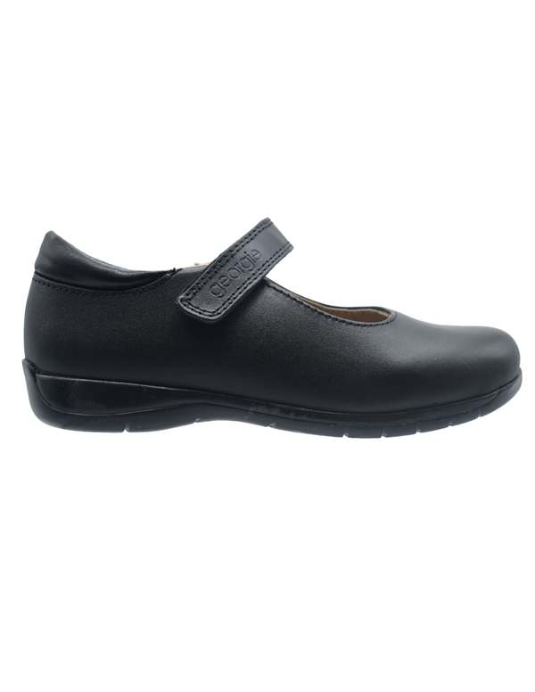 Zapato Escolar Georgie Negro Con Velcro para Niña