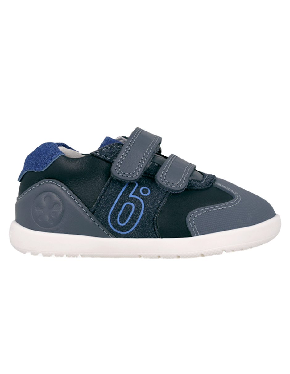 Zapato Biomecanics Wider Doble B Con Velcro Azules para Niño