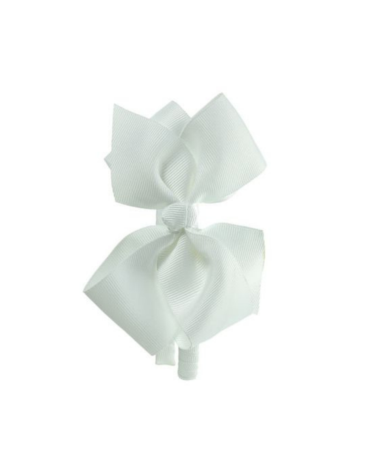 Diadema Siena Lazo Grande Grosgrain Blancos