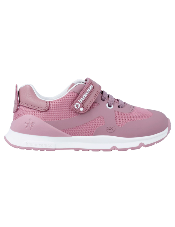 Zapato Deportivo Biomecanics Malva con Velcro/Resorte para Niña