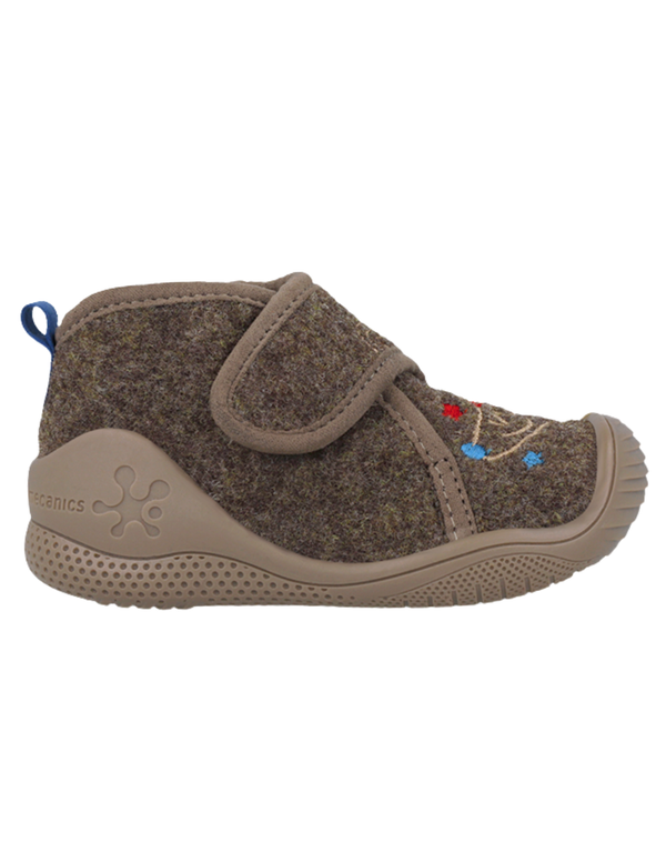 Pantufla Biomecanics Velcro Mascotas Fieltro Cafés para Niño