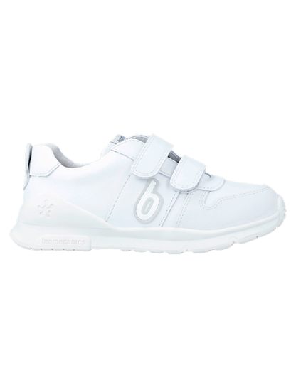Zapato Biomecanics Deportivo Basico Dos Velcros Blancos para Niños(Unisex)