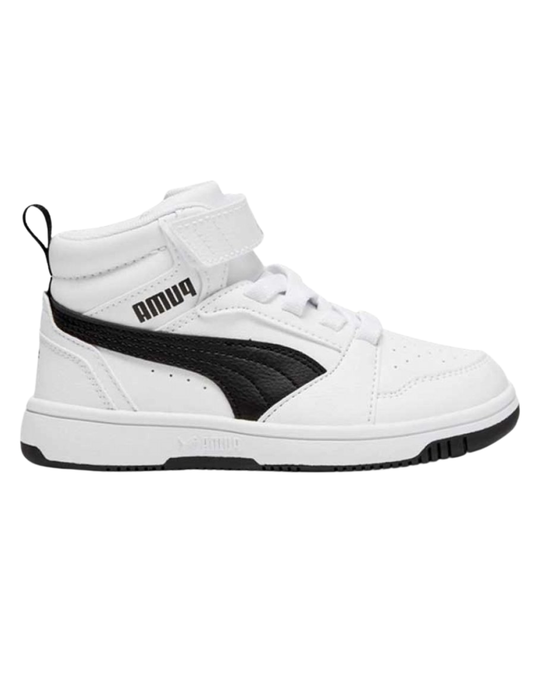 Tenis Puma Rebound V6 Mid AC+ PS Blancos para Niño