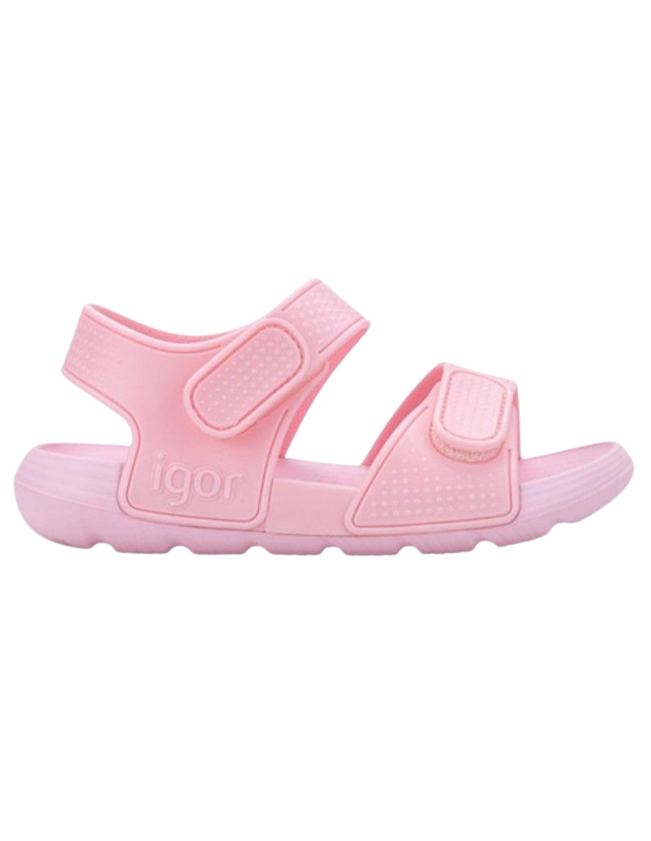 Sandalia Igor Con Dos Velcros Rosa para Niña
