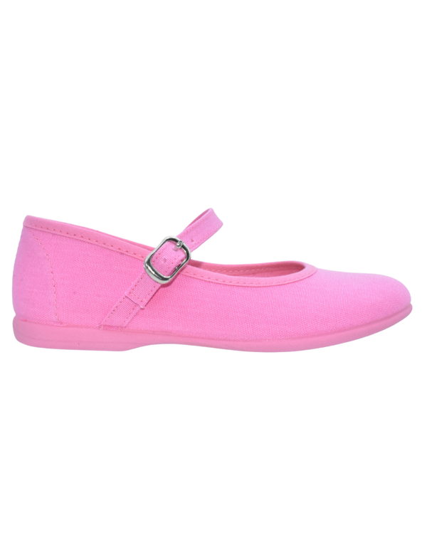 Merceditas Pekis en Pique Rosa con Hebilla para Niña