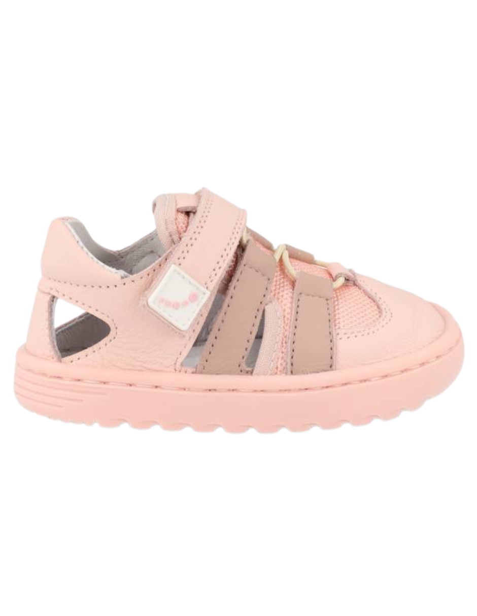 Sandalia Barefoot Blanditos Con Velcro Rosa-palos para Niña