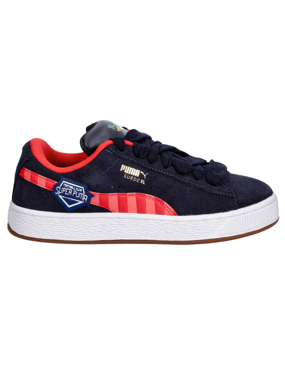 Tenis Puma Suede Xl Super Puma Jr Azul Marino para Niña