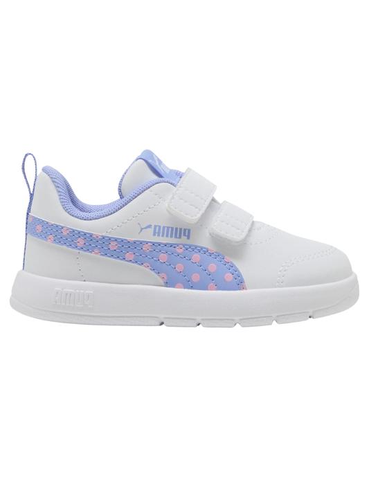 Tenis Puma Courtflex V3 Dotty V Inf Blancos para Niña