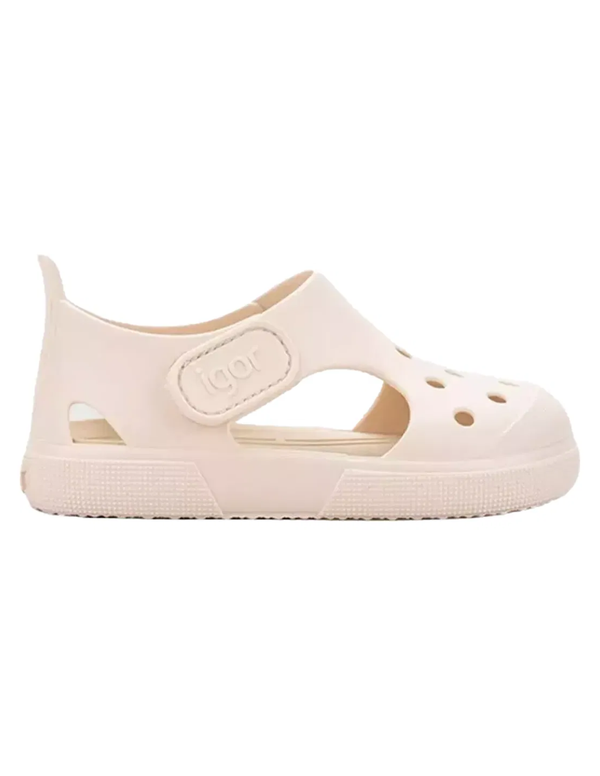 Sandalia Igor Sport Con Velcro Marfil para Niña