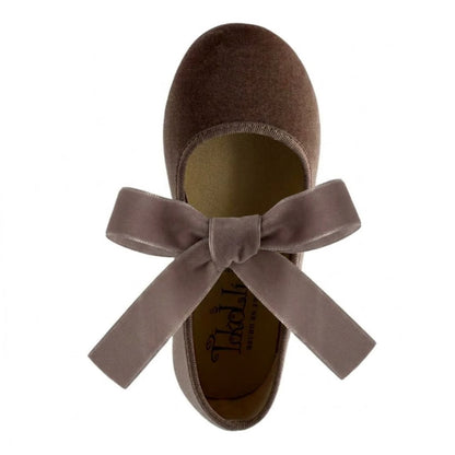 ZAPATO NIÑA VALENCIANA CINTAS/TERCIOPELO