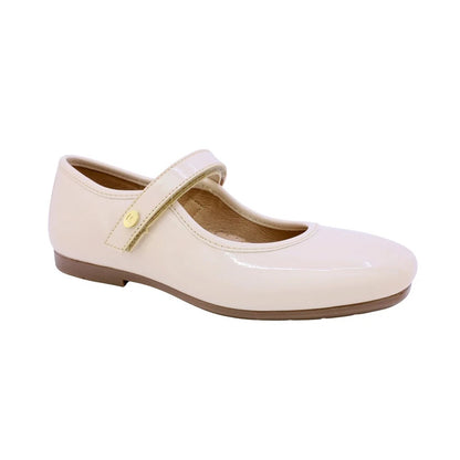 ZAPATO BEIGE PARA NIÑA CHAROL VELCRO