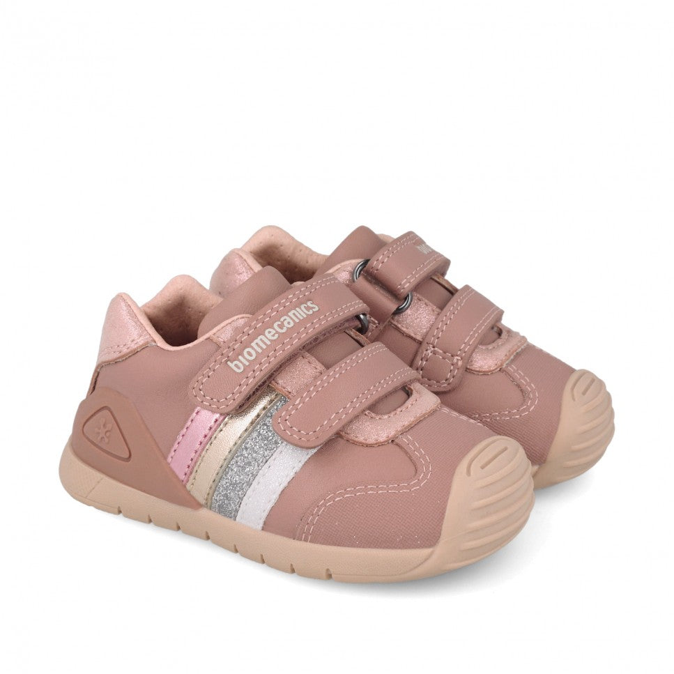 ZAPATO NIÑA FRANJAS DOS VELCROS