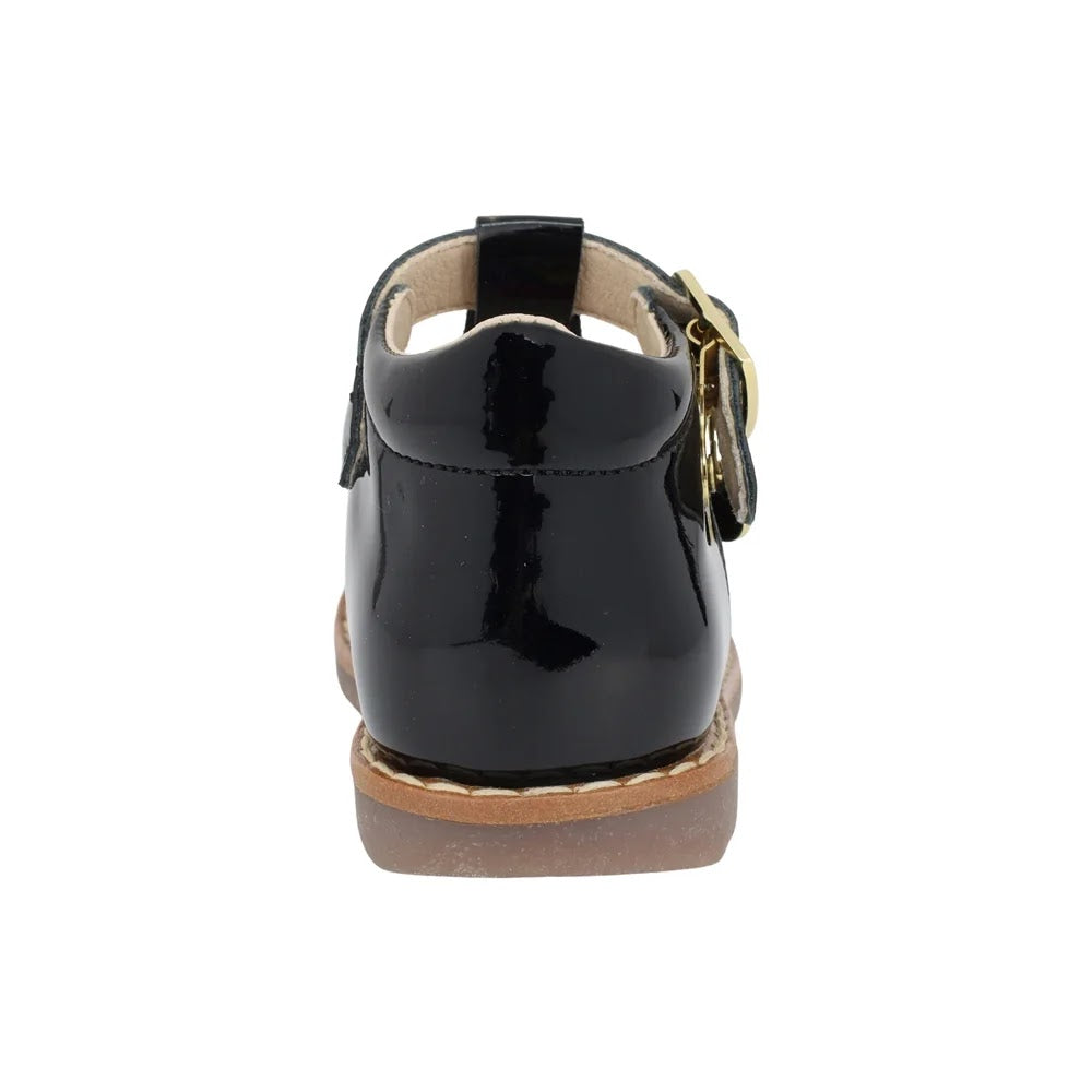 ZAPATO NEGRO PARA BOTA TOBILLO NIÑA CHAROL HEBILLA
