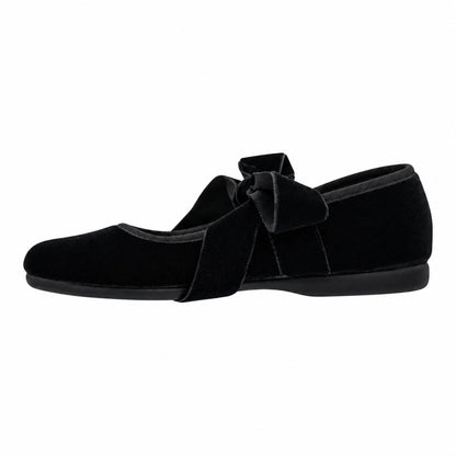 ZAPATO NIÑA VALENCIANA CINTAS/TERCIOPELO