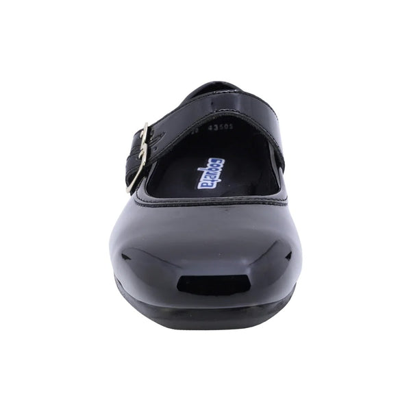 ZAPATO NEGRO PARA NIÑA CHAROL DOBLE HEBILLA