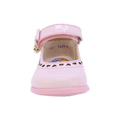 ZAPATO ROSA PARA BOTA TOBILLO BEBE VELCRO CORAZONES
