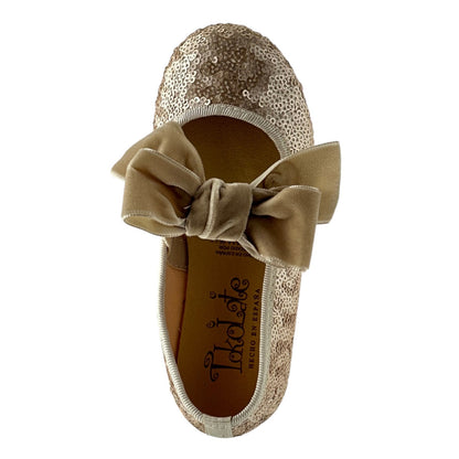 ZAPATO NIÑA VESTIR / MOÑO / TERCIOPELO