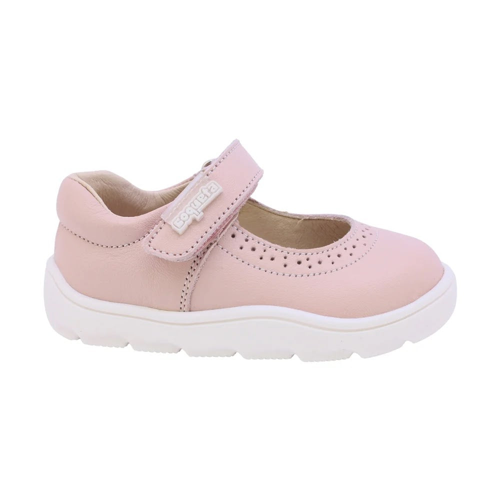 ZAPATO ROSA PARA NIÑA VELCRO PUNTEADO