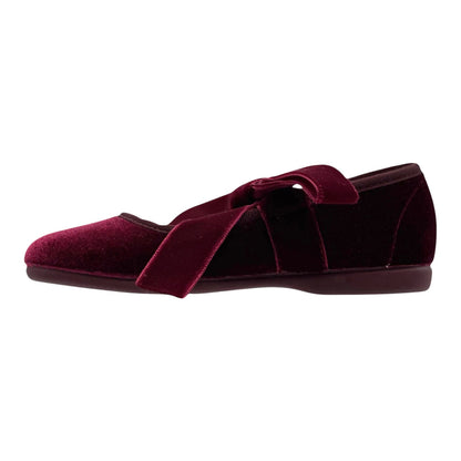 ZAPATO NIÑA VALENCIANA CINTAS/TERCIOPELO