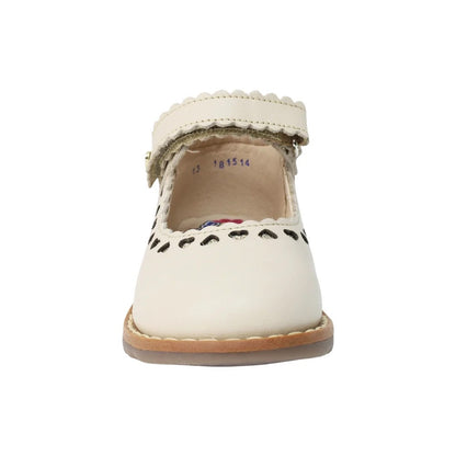 ZAPATO BEIGE PARA BOTA TOBILLO NIÑA VELCRO CORAZONES