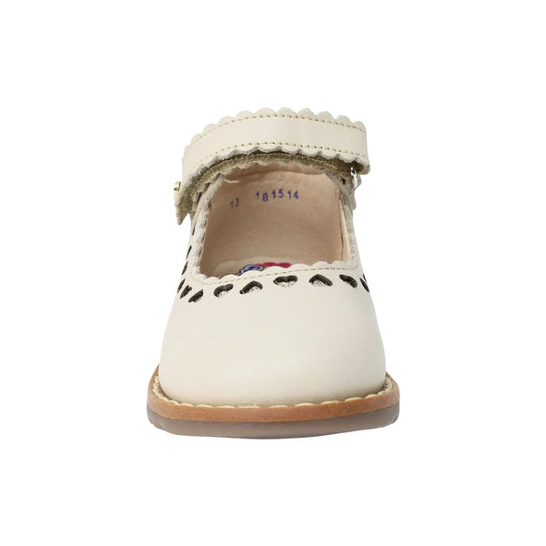ZAPATO BEIGE PARA BOTA TOBILLO NIÑA VELCRO CORAZONES