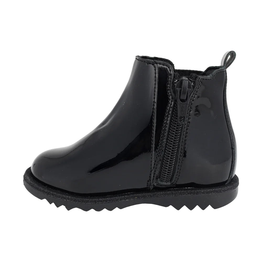 BOTIN NEGRO PARA NIÑA CHAROL ESTRELLAS