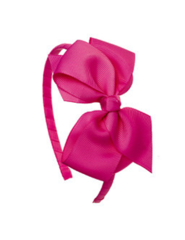 Diadema Siena Lazo Grande Grosgrain Rosas