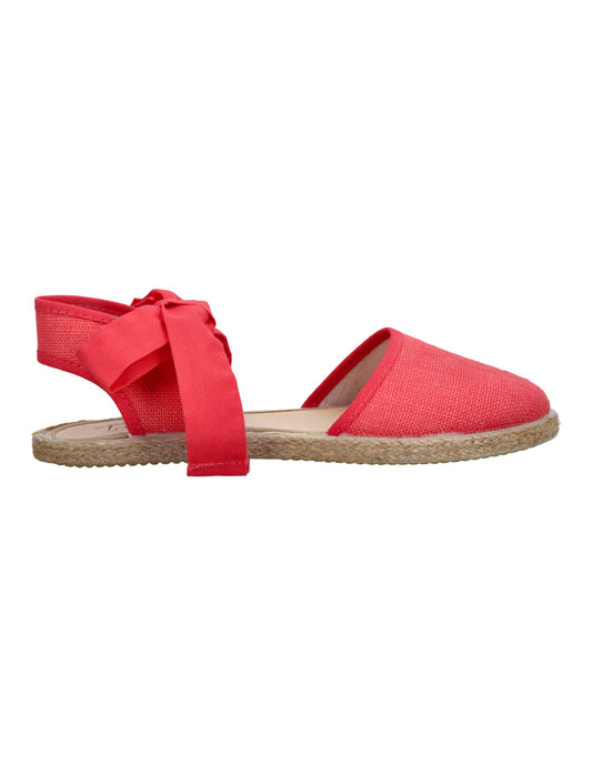 Zapato Tokolate Valenciana Cintas/lino Coral para Niña
