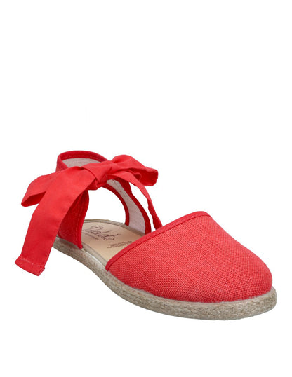 Zapato Tokolate Valenciana Cintas/lino Coral para Niña