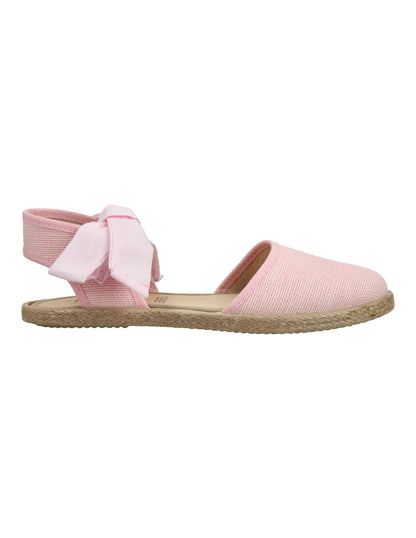 Zapato Tokolate Valenciana Cintas/lino Rosas para Niña