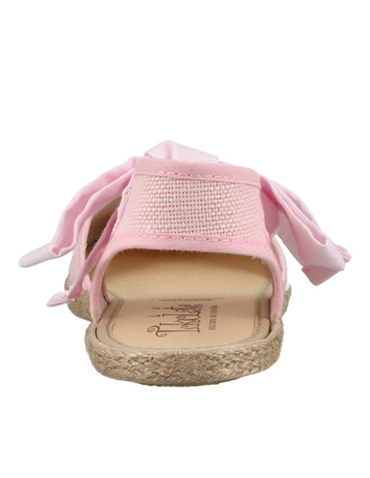 Zapato Tokolate Valenciana Cintas/lino Rosas para Niña