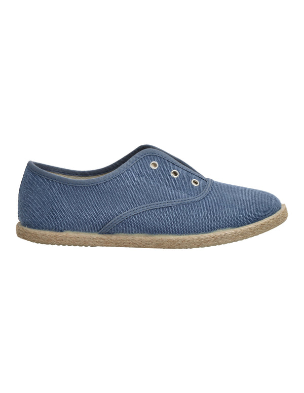 Zapato Tokolate Ingles Resorte/cotton Jeans para Niño
