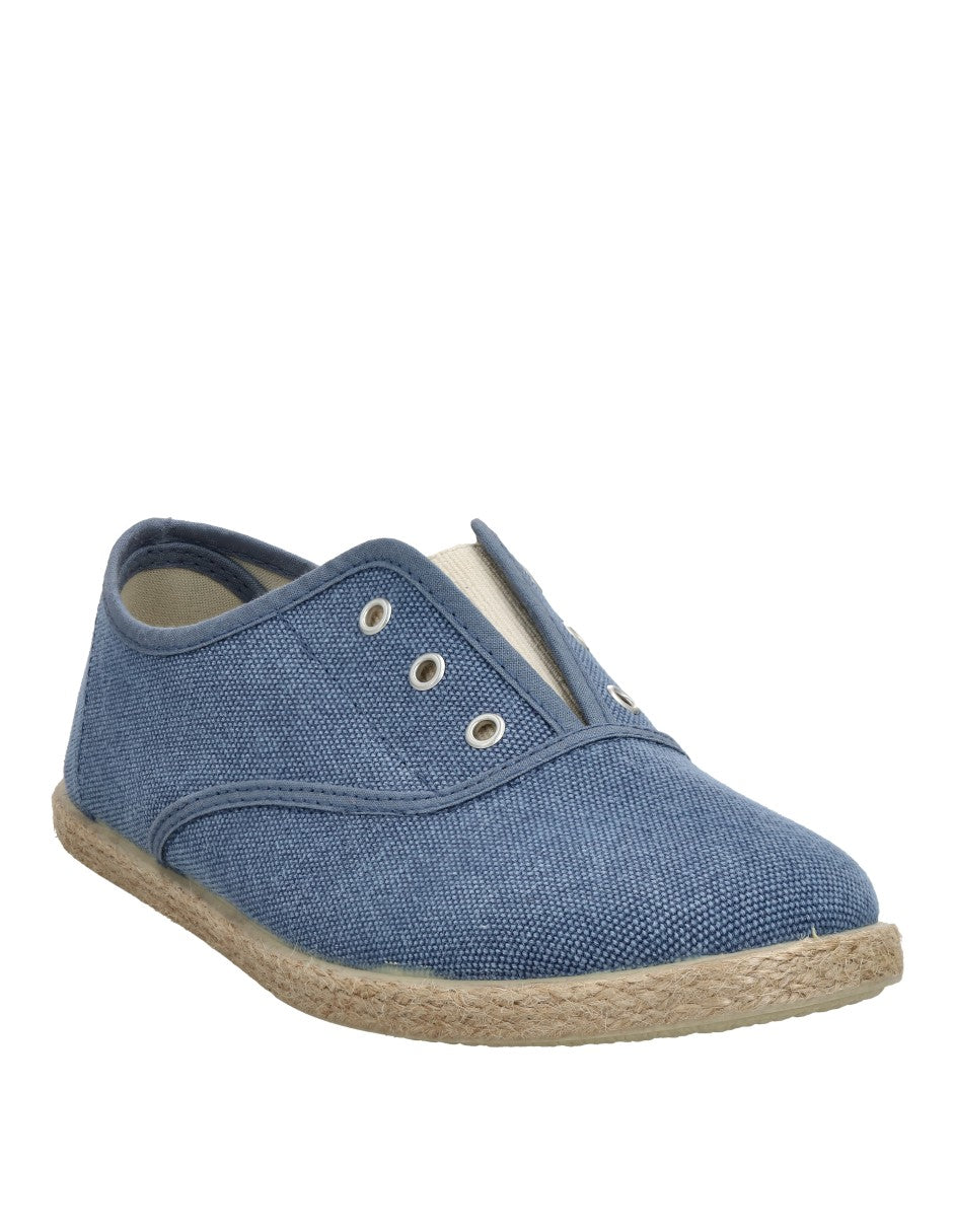 Zapato Tokolate Ingles Resorte/cotton Jeans para Niño