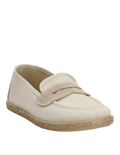 Zapato Tokolate Mocasin Antifaz /cotton Crudo para Niño