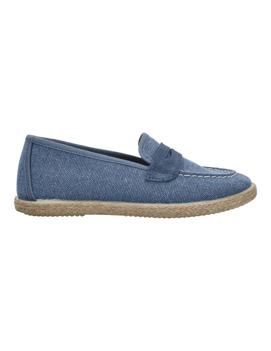 Zapato Tokolate Mocasin Antifaz /cotton Jeans para Niño