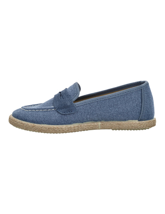 Zapato Tokolate Mocasin Antifaz /cotton Jeans para Niño